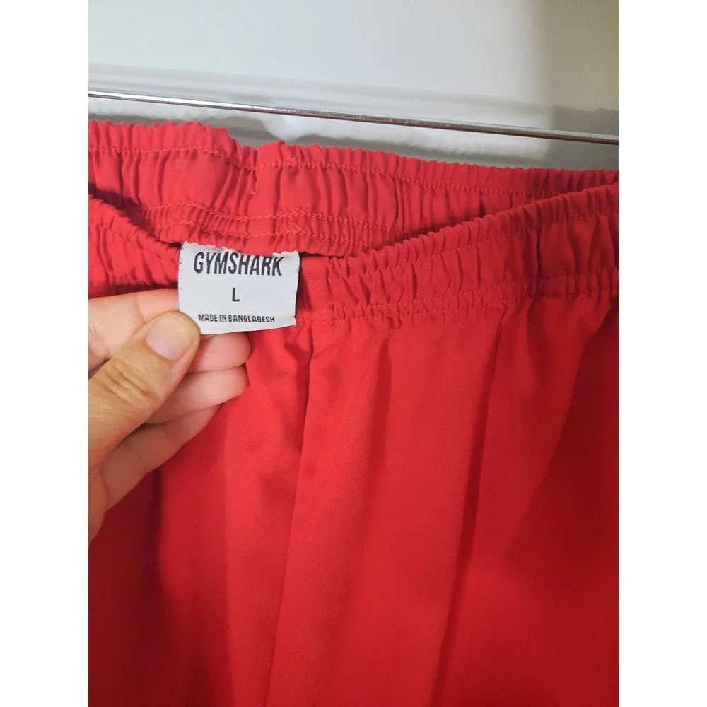 Gymshark Arrival Shorts Mens Large Red Athletic Gym Training Pockets Drawstring